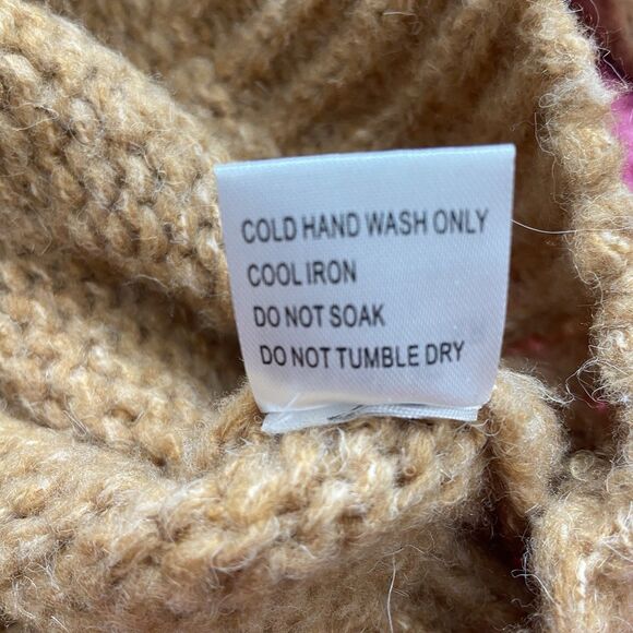 Petal + Pup Pullover Mock Neck Sweater Golden Tan Size S/M - Picture 5 of 7